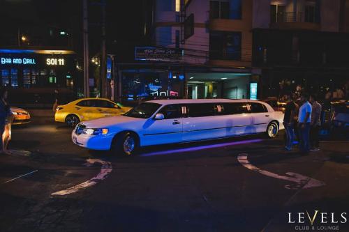 beautiful white limousine bangkok
